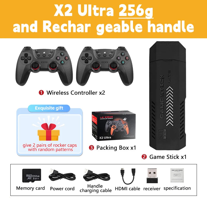 X2 Ultra RetroBox – Consola 4K con 30,000 Juegos & Controlador Inalámbrico