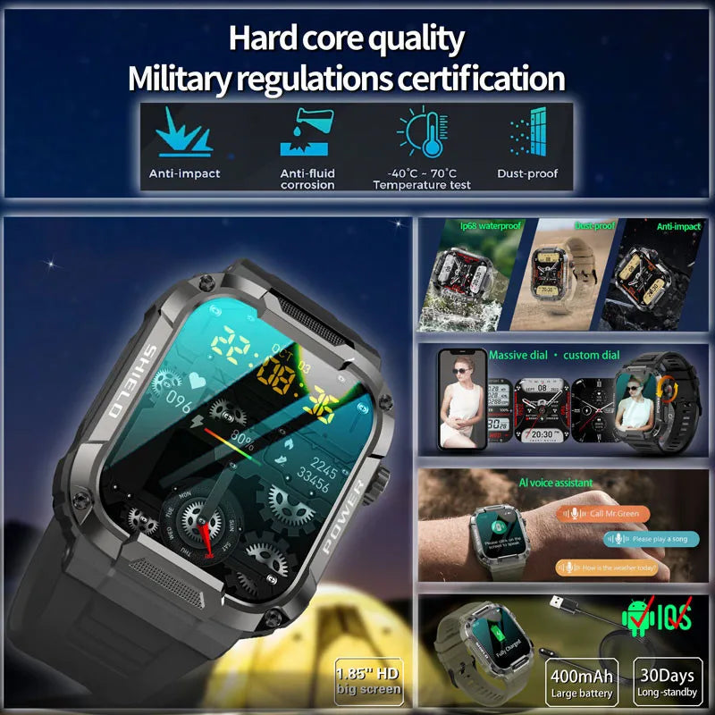 TitanWatch Outdoor – Smartwatch con GPS & Monitor de Salud
