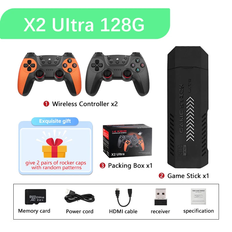 X2 Ultra RetroBox – Consola 4K con 30,000 Juegos & Controlador Inalámbrico