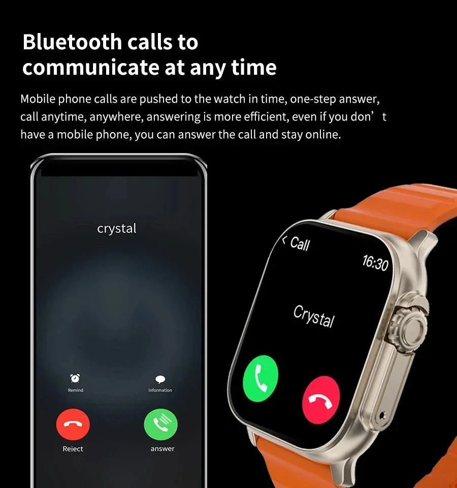LAXASFIT T900Ultra Pro – Smartwatch con Bluetooth & Monitor de Frecuencia Cardíaca