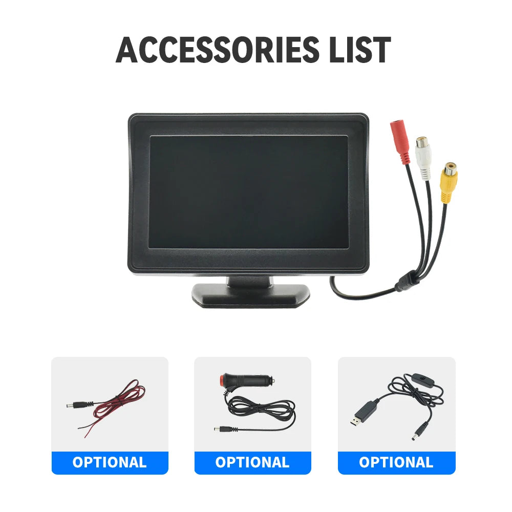 VisionPark 4.3 – Monitor TFT LCD para Cámara de Reversa & Sistema de Estacionamiento