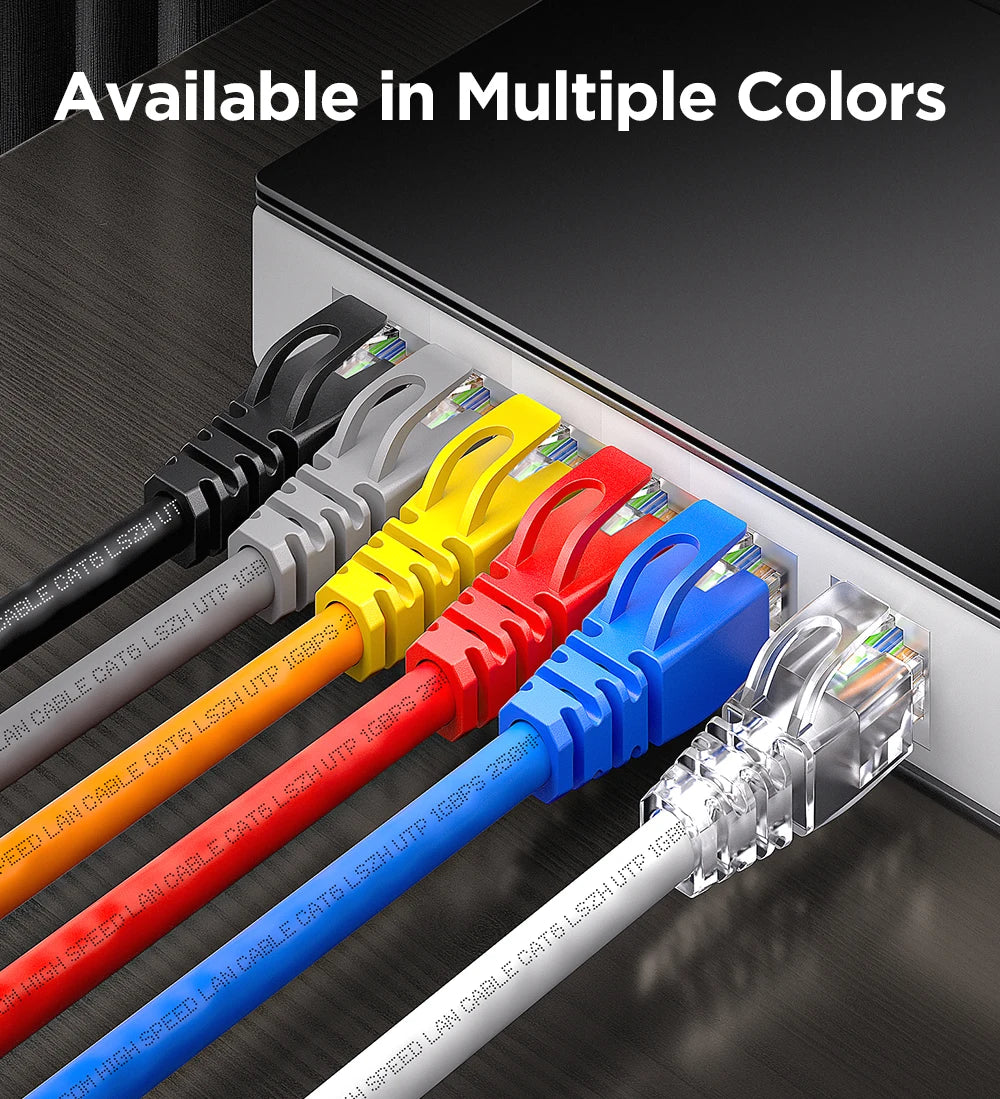 Protectores de Conector RJ45 AMPCOM – Cubiertas para Alivio de Tensión en Cables Ethernet CAT8/CAT7/CAT6A/CAT6/CAT5E