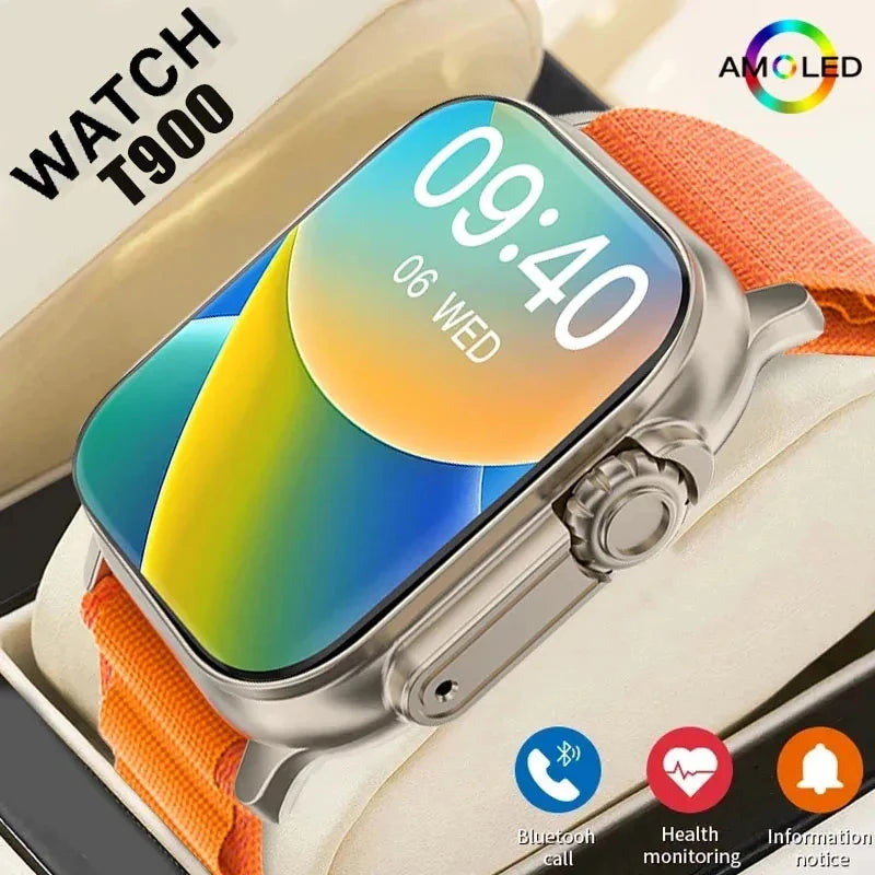 LAXASFIT T900Ultra Pro – Smartwatch con Bluetooth & Monitor de Frecuencia Cardíaca