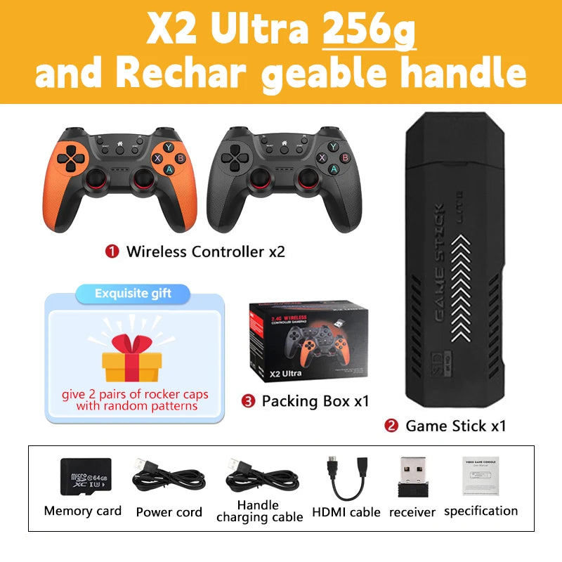 X2 Ultra RetroBox – Consola 4K con 30,000 Juegos & Controlador Inalámbrico