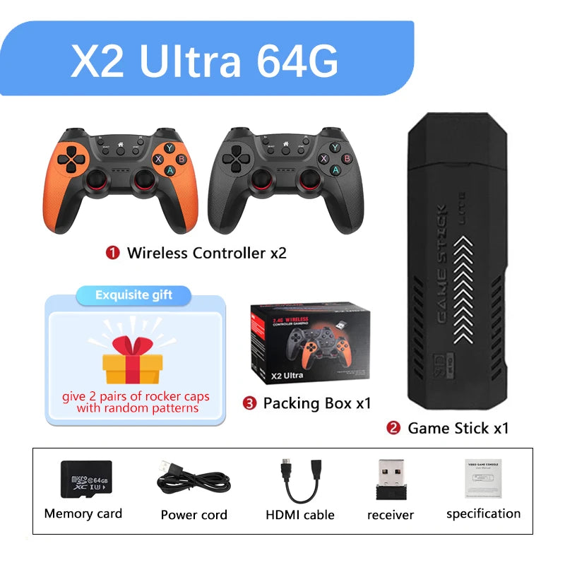 X2 Ultra RetroBox – Consola 4K con 30,000 Juegos & Controlador Inalámbrico