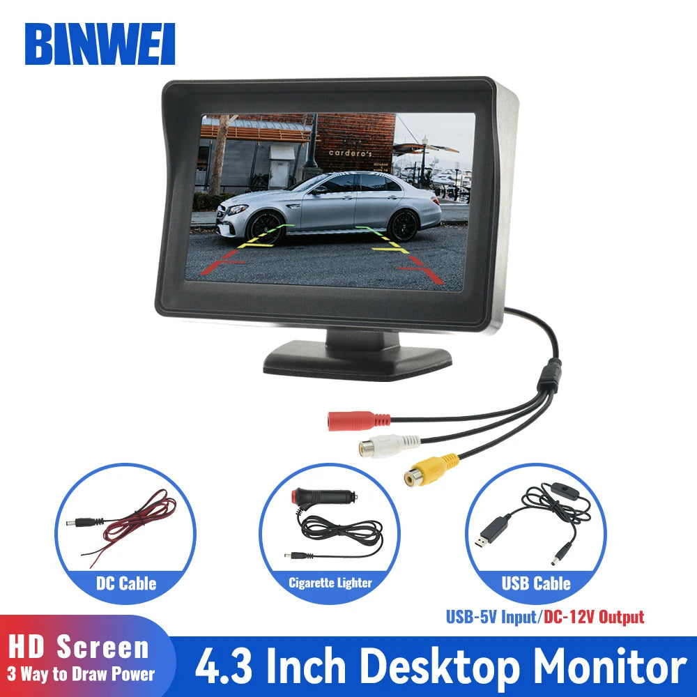 VisionPark 4.3 – Monitor TFT LCD para Cámara de Reversa & Sistema de Estacionamiento