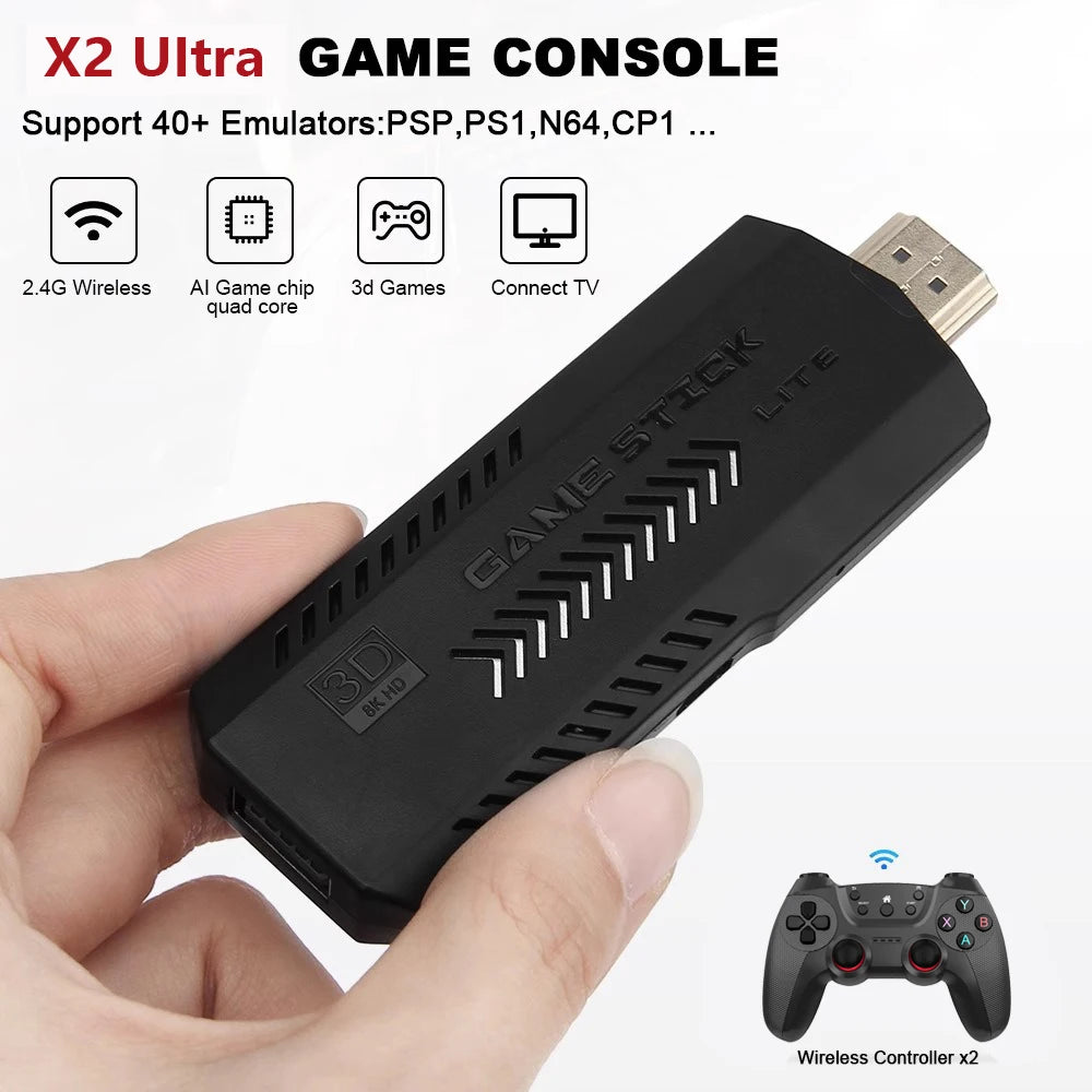 X2 Ultra RetroBox – Consola 4K con 30,000 Juegos & Controlador Inalámbrico