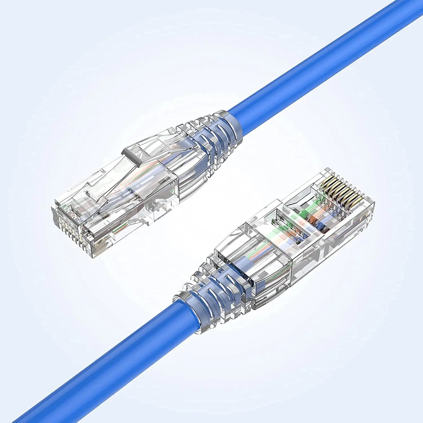 ZoeRax RJ45 Cat6 Pass Through – Conectores Modulares con Alivio de Tensión, Fácil Crimpado para Cables de Red