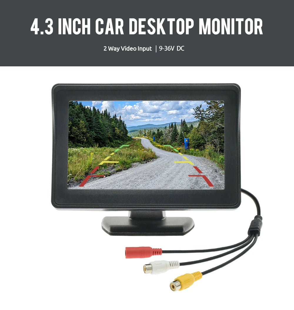 VisionPark 4.3 – Monitor TFT LCD para Cámara de Reversa & Sistema de Estacionamiento