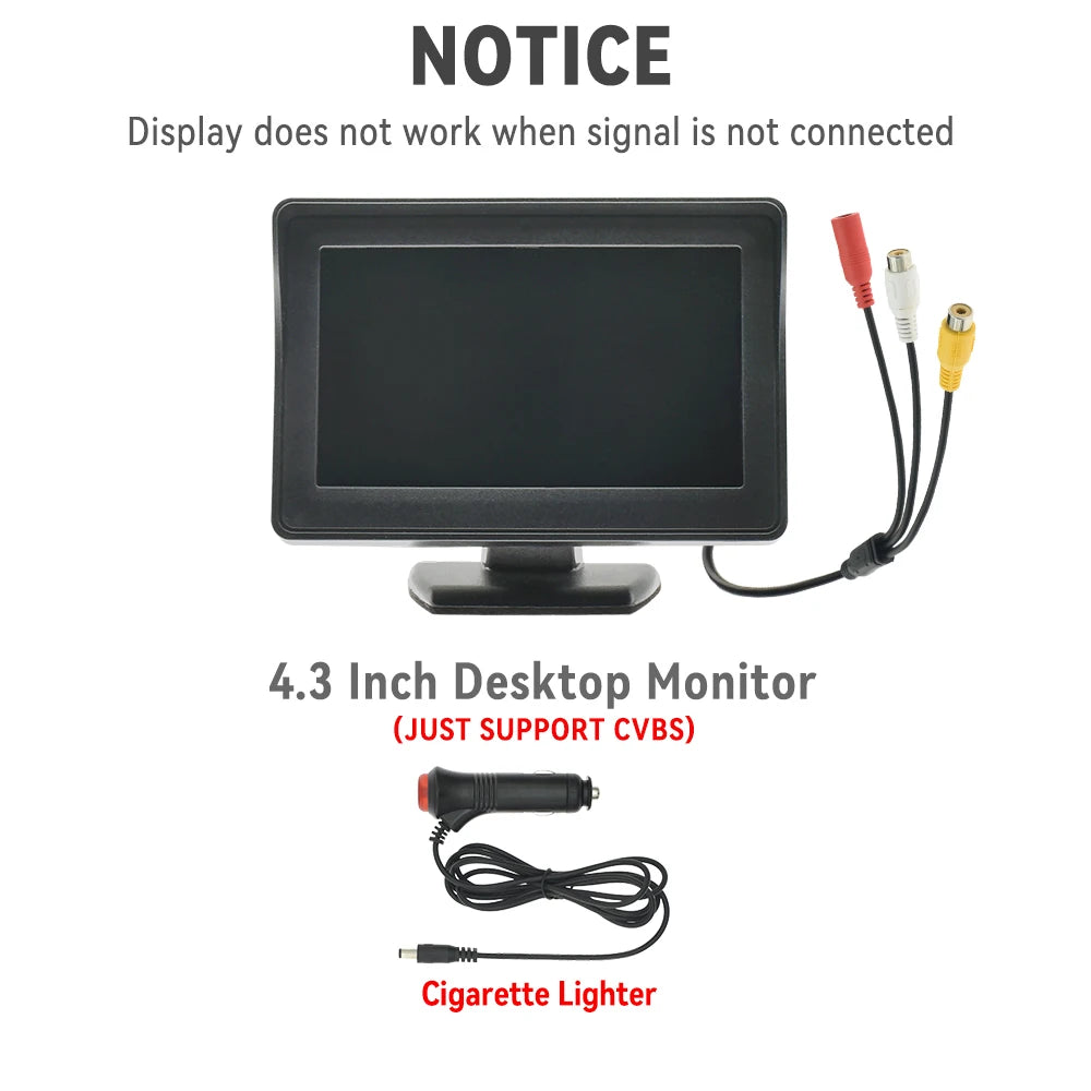 VisionPark 4.3 – Monitor TFT LCD para Cámara de Reversa & Sistema de Estacionamiento