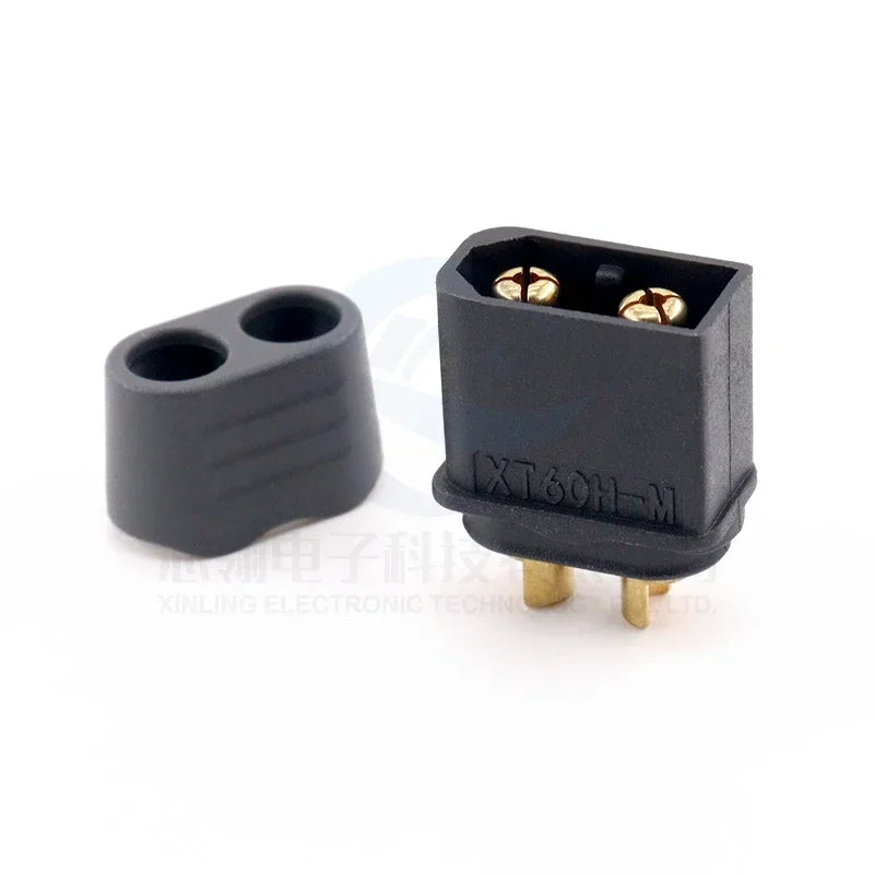 XT60NE-F Conector de Carga para Modelismo – Plug Macho y Hembra, Chapado en Oro, Alta Corriente para ESC