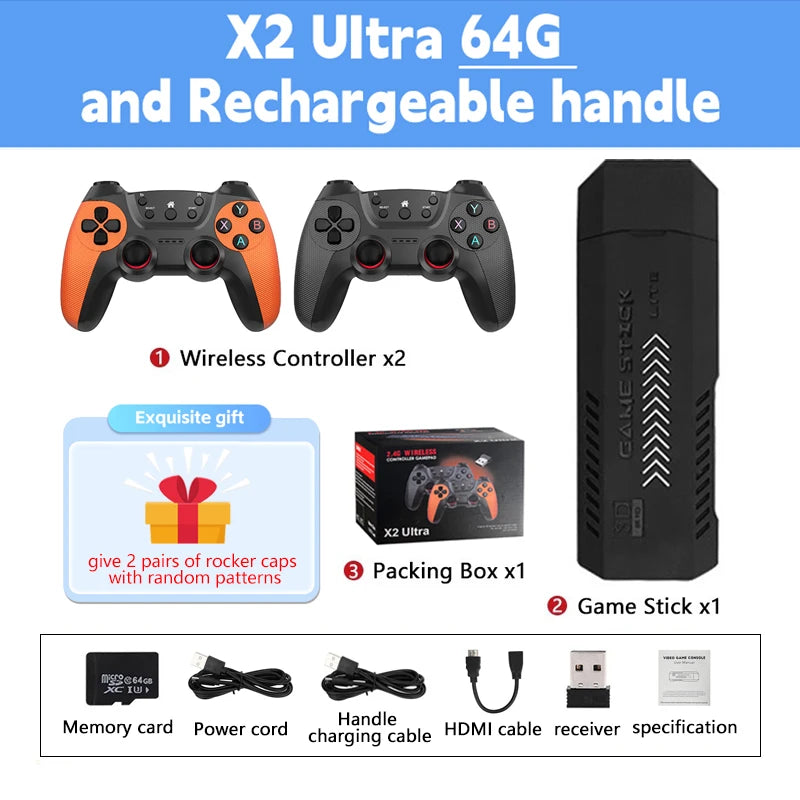 X2 Ultra RetroBox – Consola 4K con 30,000 Juegos & Controlador Inalámbrico