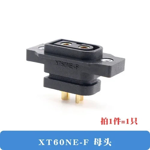 XT60NE-F Conector de Carga para Modelismo – Plug Macho y Hembra, Chapado en Oro, Alta Corriente para ESC