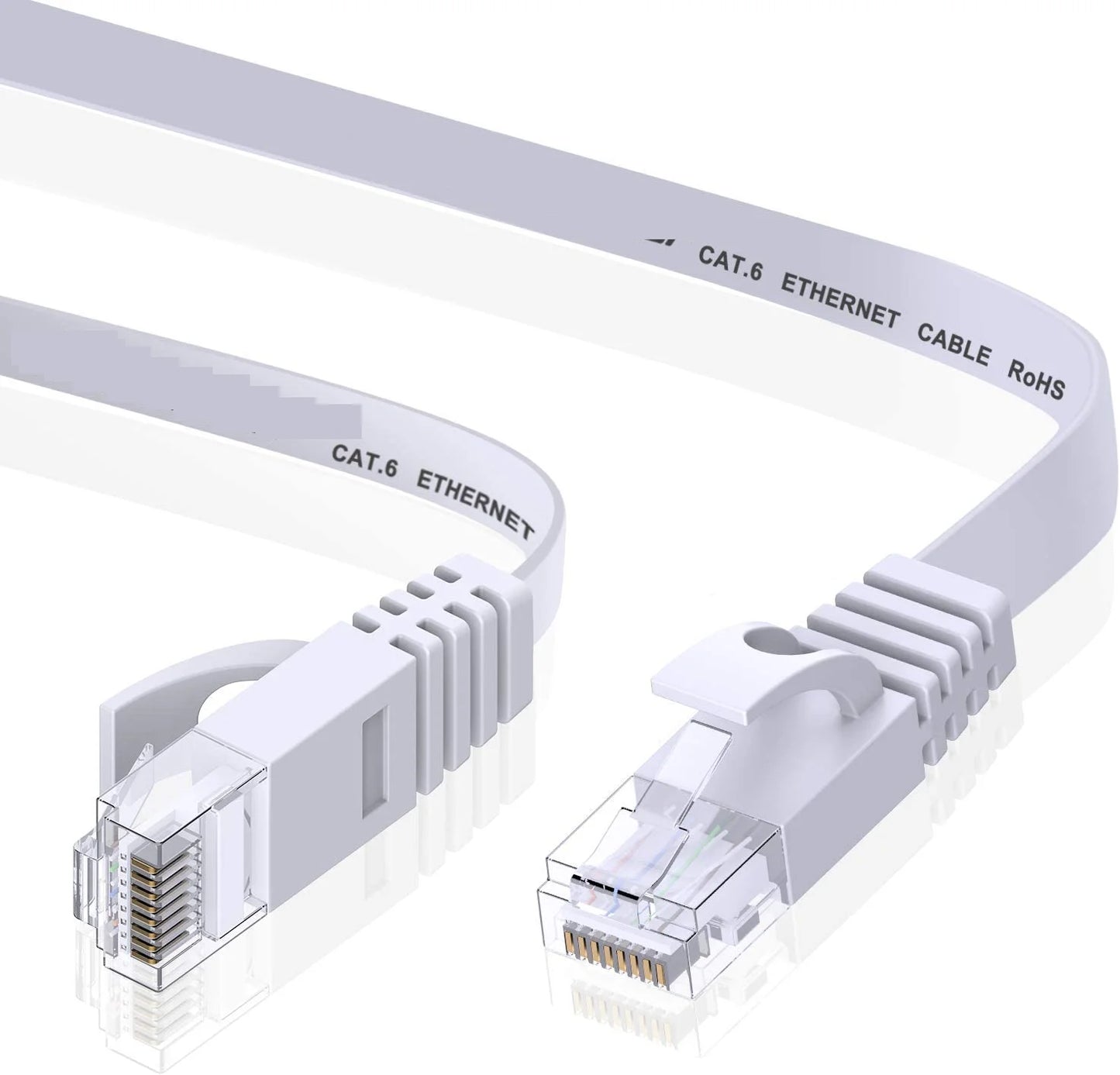 Cable Ethernet Cat 6 Plano – Alta Velocidad, RJ45 para Router y Modem (5M/10M/15M/20M/30M)