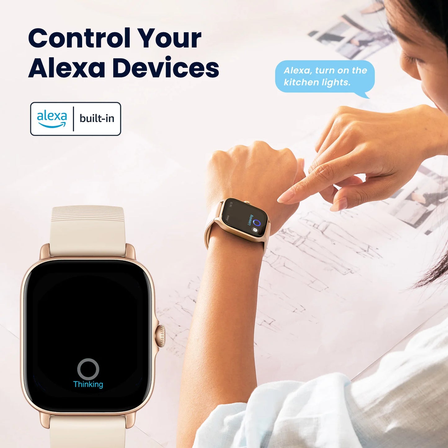 Amazfit GTS 4 Mini Pro – Smartwatch con Alexa & 150 Modos Deportivos