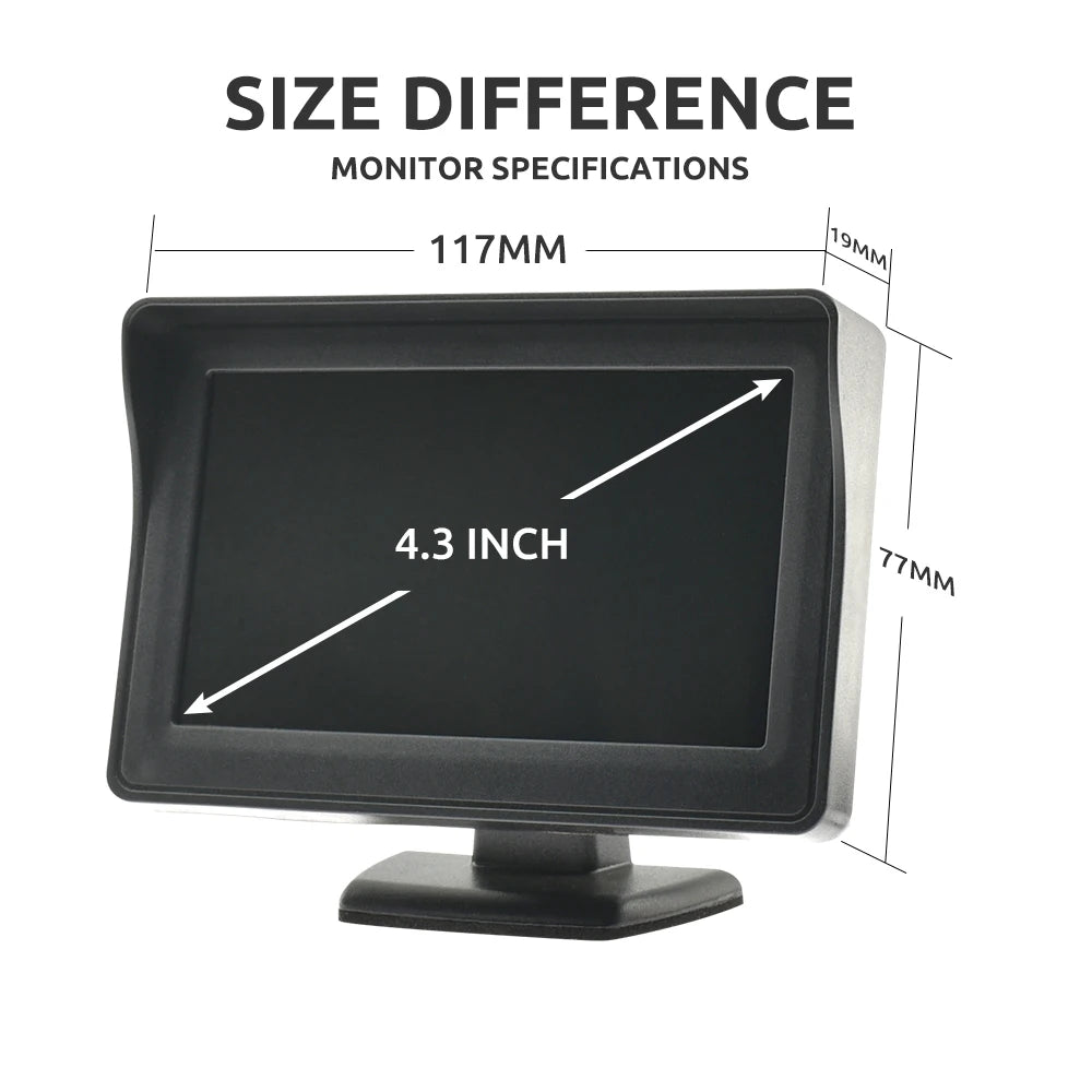 VisionPark 4.3 – Monitor TFT LCD para Cámara de Reversa & Sistema de Estacionamiento