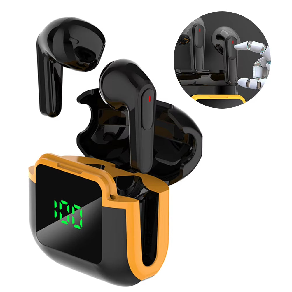 PRO 90 Noise Reduction Headphones Waterproof Bluetooth-Compatible Digital Display Smart Touch Large Battery Life Game Earphones
