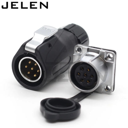 Conector Impermeable XHE20 IP67 – Montaje en Panel M20 con Plug y Socket de 2 a 12 Pines