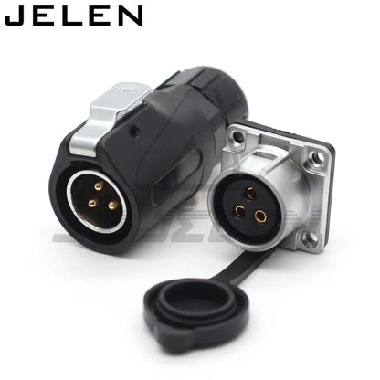 Conector Impermeable XHE20 IP67 – Montaje en Panel M20 con Plug y Socket de 2 a 12 Pines
