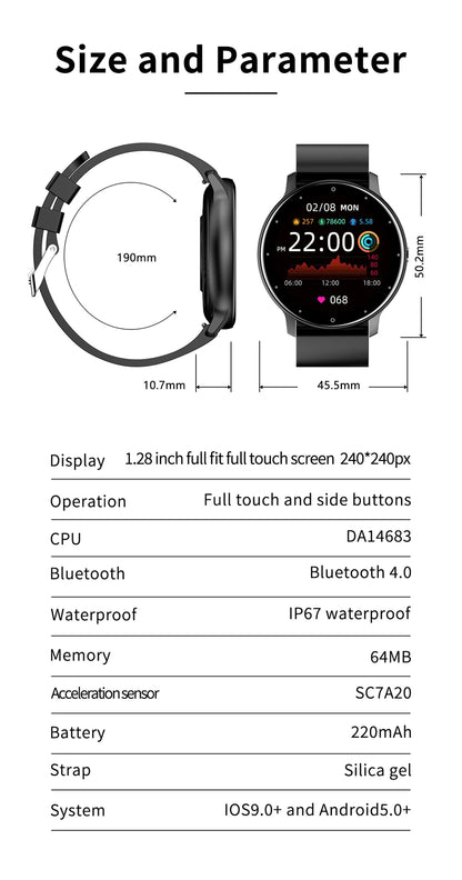 ZL02 Ultra – Smartwatch con Pantalla Táctil & Rastreador de Actividad