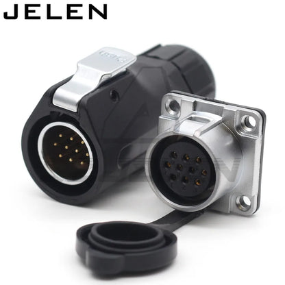 Conector Impermeable XHE20 IP67 – Montaje en Panel M20 con Plug y Socket de 2 a 12 Pines