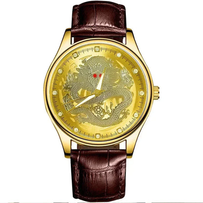 GoldenDragon Elite – Reloj de Negocios con Diseño Exclusivo
