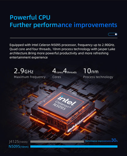 Mini PC FIREBAT T8 Pro Plus con Intel Celeron N5095/N100  DDR4/DDR5, 16GB RAM y SSD 512GB