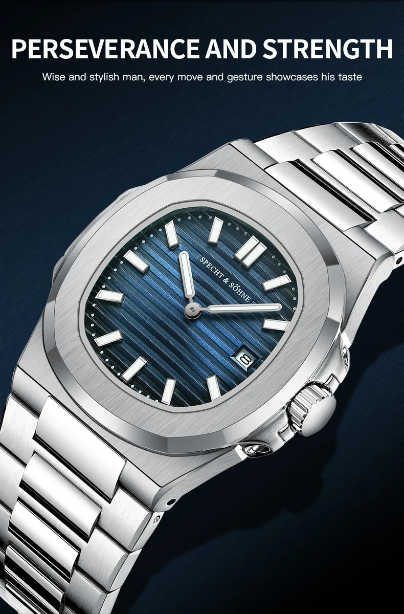 Specht & Söhne ChronoSport 5711 – Reloj Deportivo Clásico Resistente al Agua