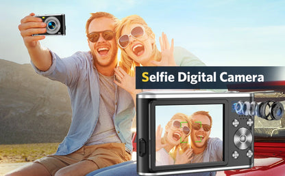 4K Auto Focus Front And Rear Dual Lens Camera Digital Camera, Selfie Camera, Front Camera For Students, 16x Efficient Zoom