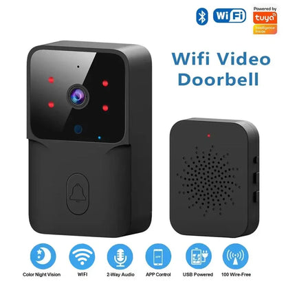 - Video Timbre WiFi Tuya – Cámara Inalámbrica de Seguridad, Compatible con Alexa & Google, Alimentación DC/AC/Batería