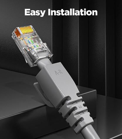 Protectores de Conector RJ45 AMPCOM – Cubiertas para Alivio de Tensión en Cables Ethernet CAT8/CAT7/CAT6A/CAT6/CAT5E