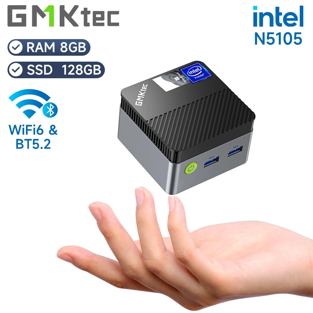 Mini PC GMKtec KB5 con Intel Celeron N5105  Windows 11 Pro, 8GB RAM y 128GB ROM