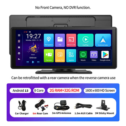 VisionDrive E64 – Cámara Dash Android 13 con CarPlay & GPS Integrado