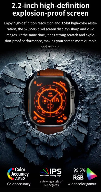 UltraPro MAX 10 – Smartwatch con Pantalla AMOLED & Carga Inalámbrica