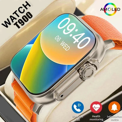 LAXASFIT T900Ultra Pro – Smartwatch con Bluetooth & Monitor de Frecuencia Cardíaca