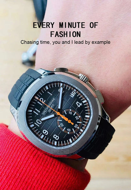 Specht & Söhne SportChrono – Reloj Deportivo con Correa de Goma & Cuarzo