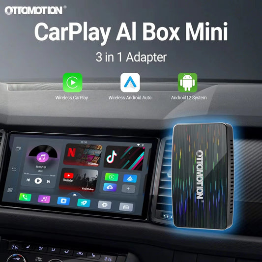 StreamPlay Pro – Adaptador AI Box con CarPlay & Android Auto Inalámbrico