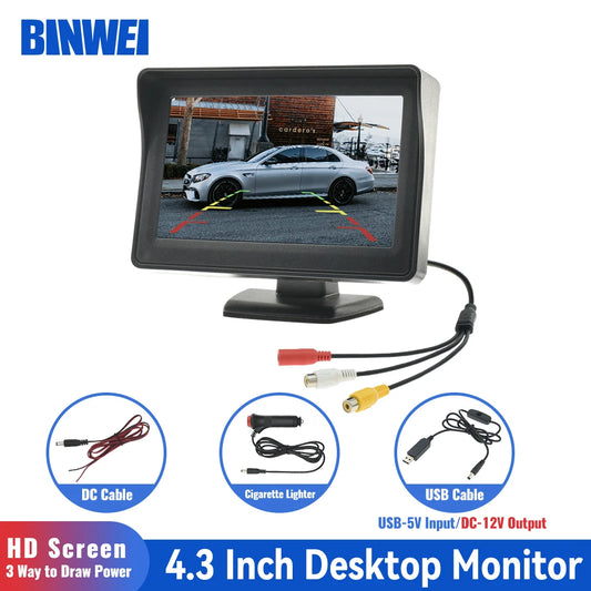VisionPark 4.3 – Monitor TFT LCD para Cámara de Reversa & Sistema de Estacionamiento