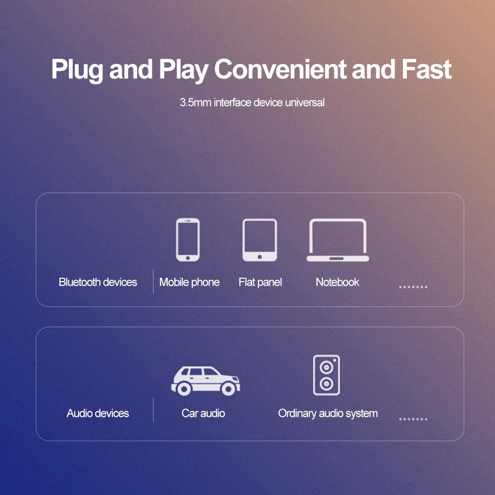 BlueLink 5.0 – Transmisor & Receptor Bluetooth con Audio AUX 3.5mm