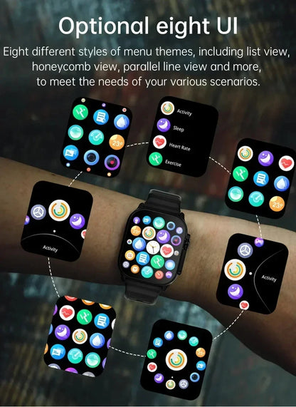 LAXASFIT T900Ultra Pro – Smartwatch con Bluetooth & Monitor de Frecuencia Cardíaca