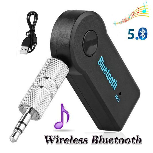 BlueLink 5.0 – Adaptador Bluetooth 2 en 1 con Audio AUX & Manos Libres