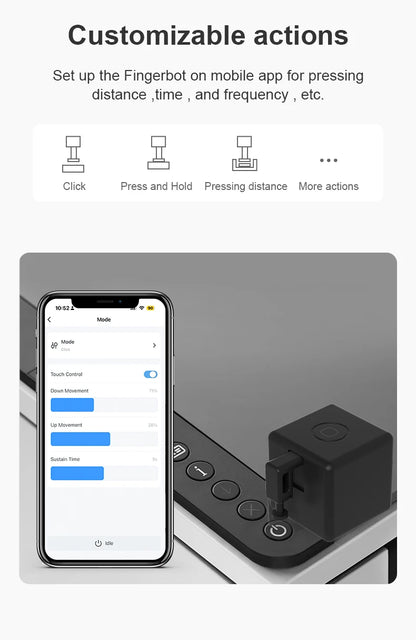 Tuya Zigbee Smart Fingerbot – Interruptor Automático para Cortinas, Garage y Botones con Control de Voz