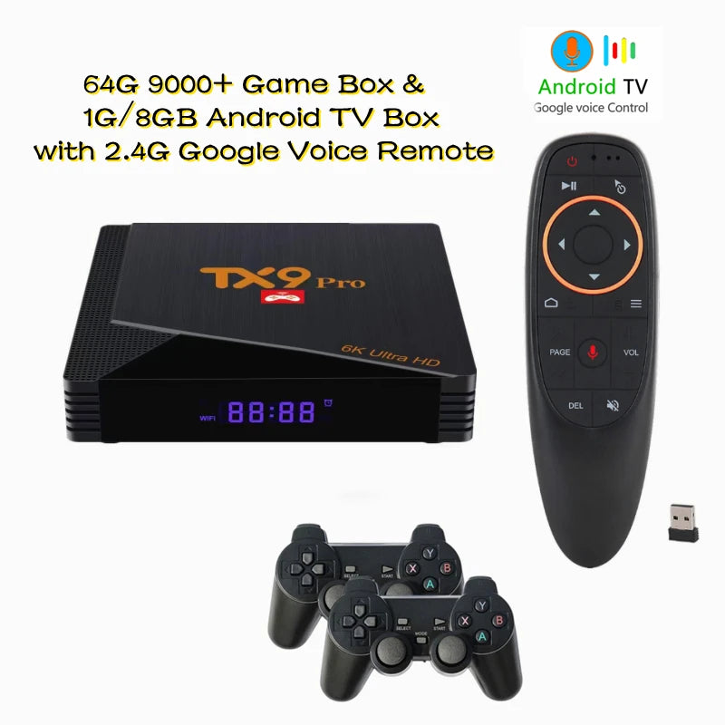 Android GameBox 4K – Consola de Juegos con 9000 Juegos & Sistema Dual
