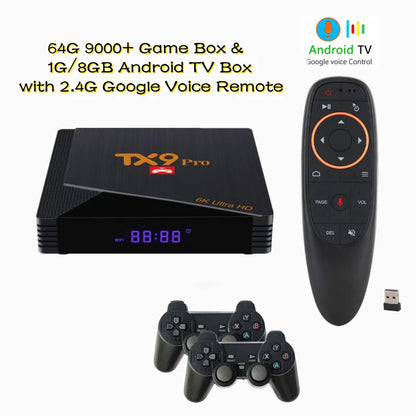 Android GameBox 4K – Consola de Juegos con 9000 Juegos & Sistema Dual