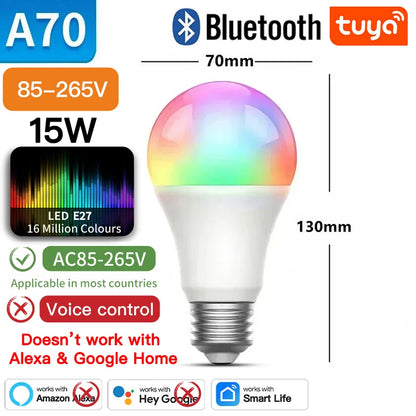 TNCE SmartGlow – Bombilla LED RGB con Bluetooth & WiFi