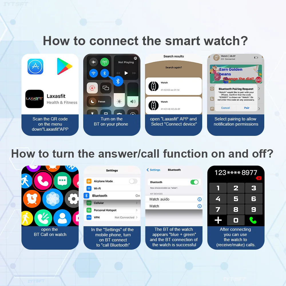 LAXASFIT T900Ultra Pro – Smartwatch con Bluetooth & Monitor de Frecuencia Cardíaca