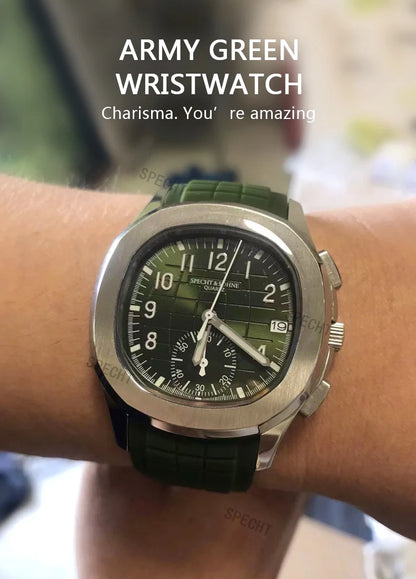 Specht & Söhne SportChrono – Reloj Deportivo con Correa de Goma & Cuarzo
