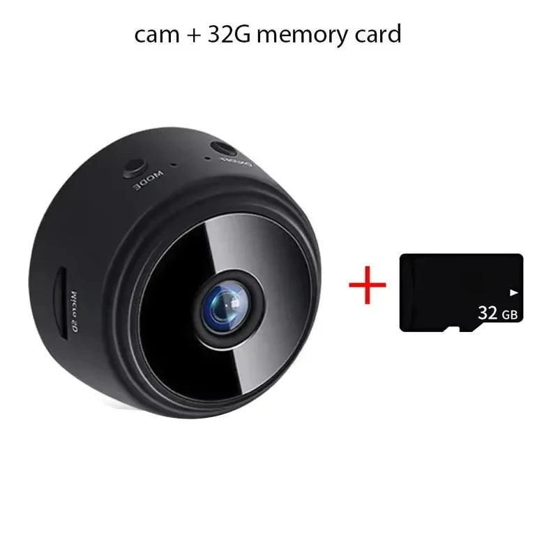 Mini Cámara WiFi 9 – Grabación de Video y Audio, Monitorización de Seguridad para Hogares Inteligentes