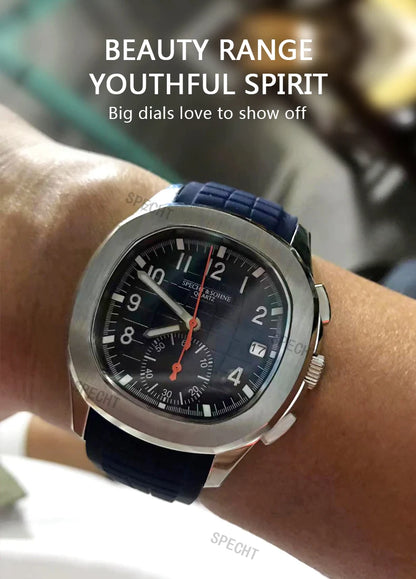 Specht & Söhne SportChrono – Reloj Deportivo con Correa de Goma & Cuarzo
