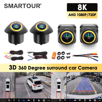 Vision360 Pro – Cámara HD 8K con Vista Panorámica & Asistencia de Reversa